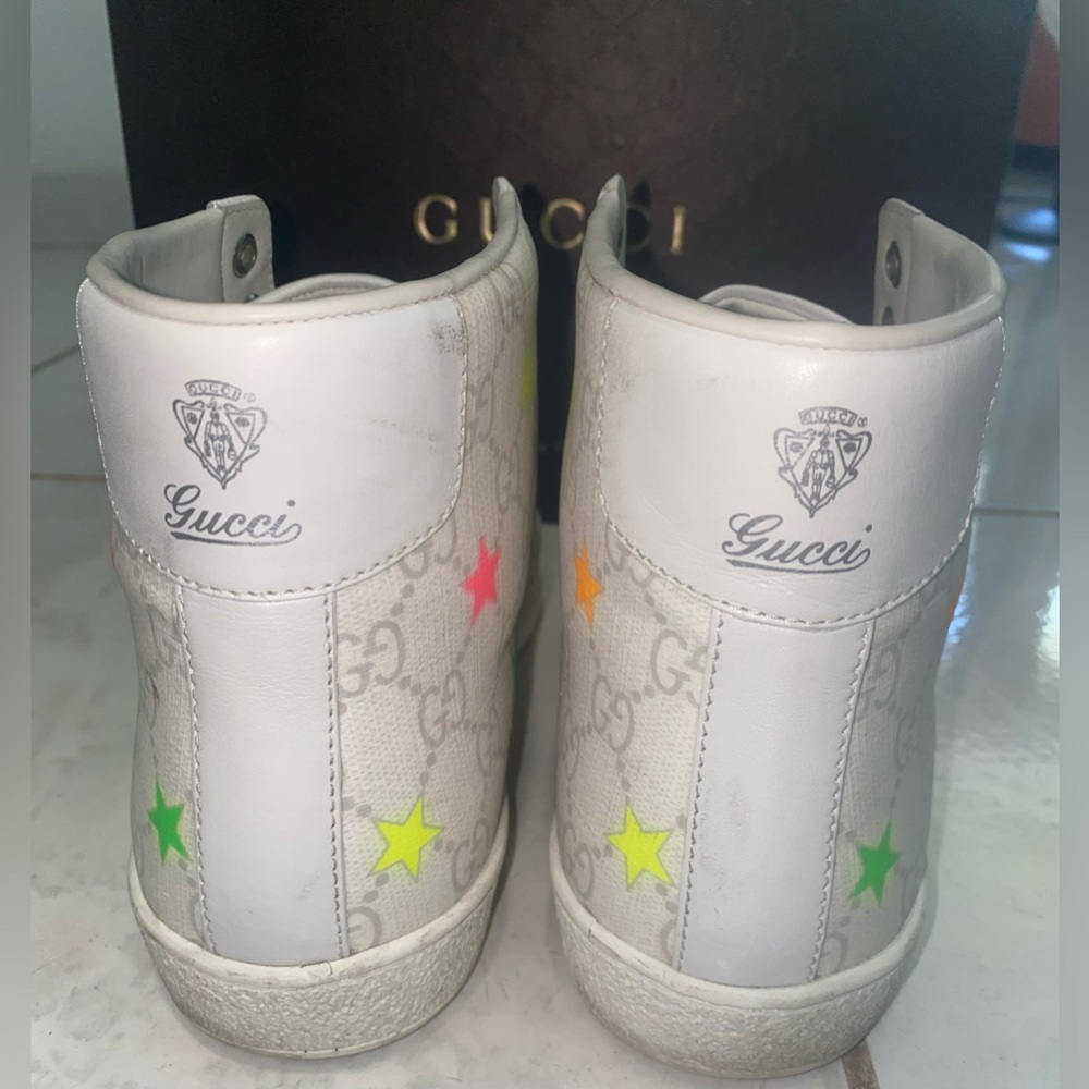 Gucci Supreme Stars Leather Sneakers - Picture 4 of 10